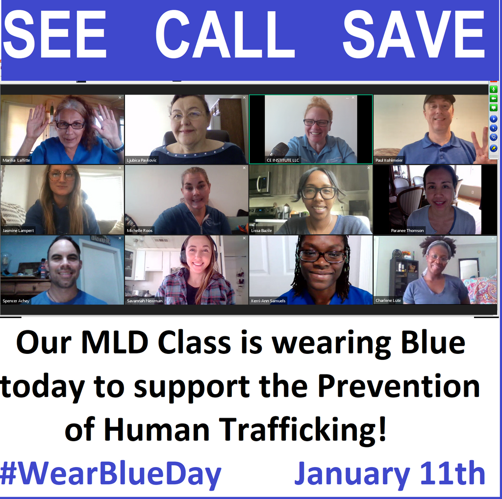 CE Institute LLC and Students Support the Prevention of Human Trafficking