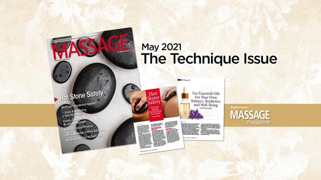 CE Institute LLC's Stone Massage Protocol Update is Featured on the Cover of MASSAGE MAGAZINE!