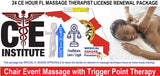 24 CE FL LMT Renewal Home Study Package Chair Event Massage with Trigger Point Therapy with Sanitation Training Elective
