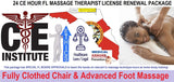 24 CE FL LMT Renewal Home Study Package: Fully Clothed Chair & Advanced Foot Massage with Medical Massage Training Elective