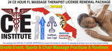 24 CE FL LMT Renewal Home Study Package Onsite Event, Sports & Chair Massage Practices & Routines with Sanitation Training Elective