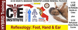 24 CE FL LMT Hybrid Renewal Package LIVE IN-PERSON 12 CE Hour Reflexology: Foot, Hand & Ear + 12 CE Self-paced Home Study