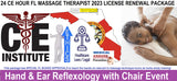 24 CE FL LMT Renewal Home Study Package: Hand & Ear Reflexology with Chair Event Massage