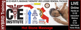 24 CE FL LMT Hybrid Renewal Live Webinar & Home Study Package Hot Stone Massage Workshop