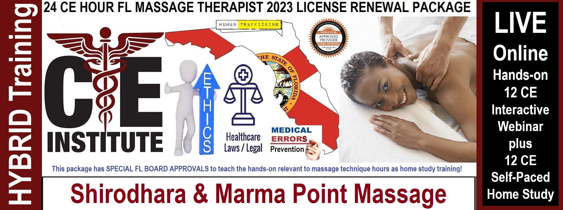 24 CE FL LMT Renewal Live Webinar & Home Study Package: Shirodhara with Ayurvedic Foot, Face & Head Marma Massage