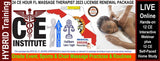 24 CE FL LMT Hybrid Renewal Live Webinar & Home Study Package:  Onsite Event, Sports & Chair Massage Practices & Routines